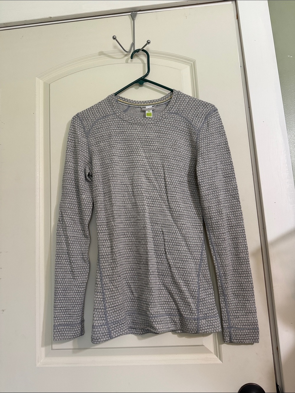 Smartwool Women's Light Gray Patterned Crewneck Sweater